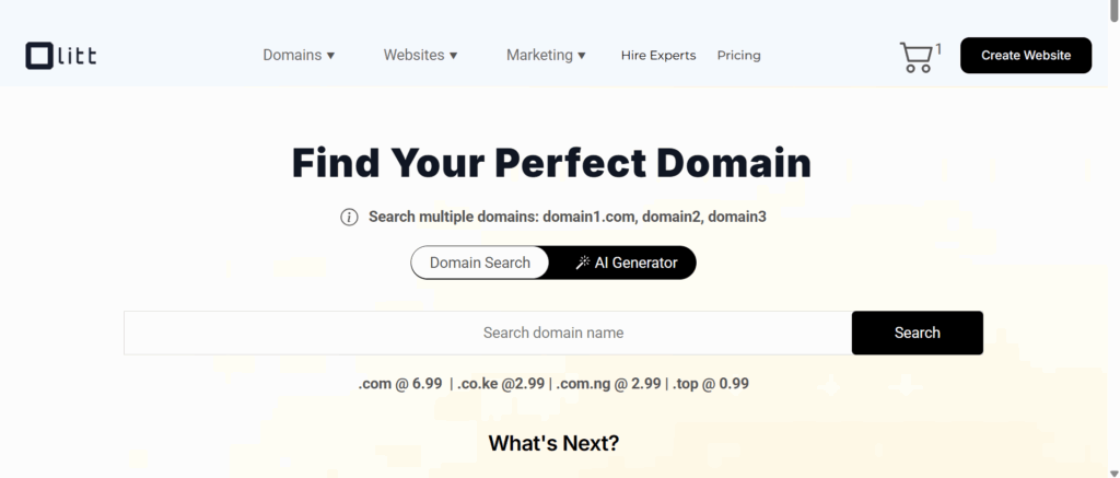 a screenshot of Olitt website