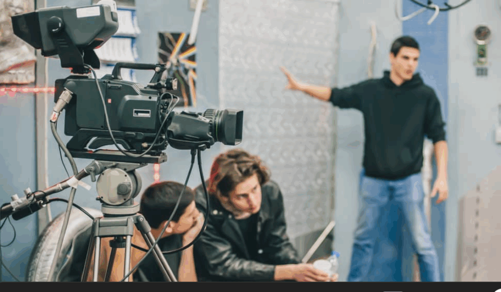 a screenshot of film production crew