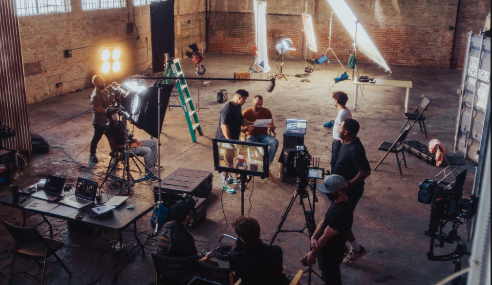 a screenshot of film production crew